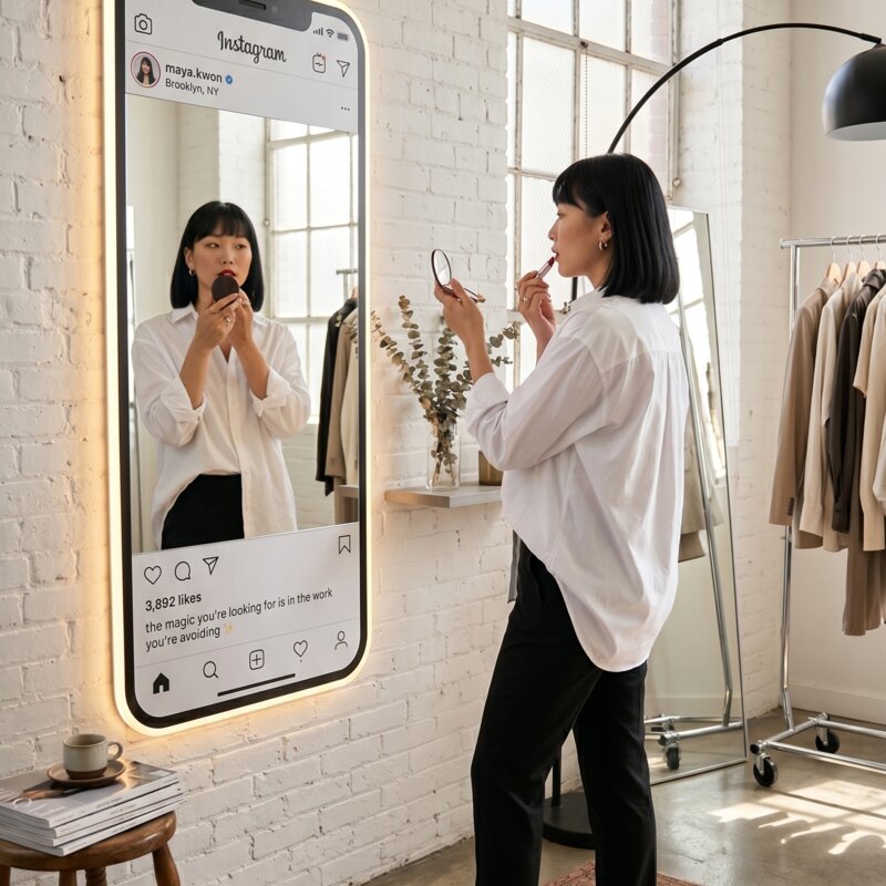 Customer @taylor.fits sharing their Insta Mirror